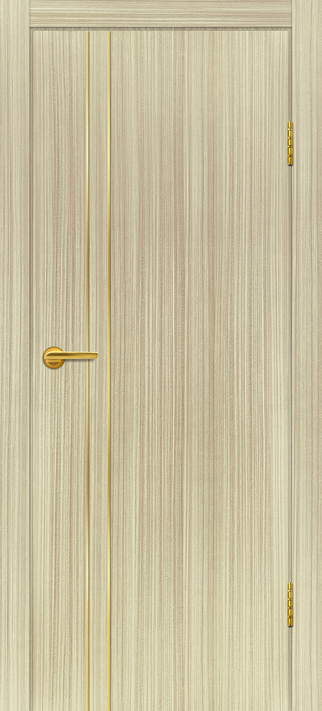 Межкомнатная дверь P-20 AL золотой молдинг Эвкалипт австралийский