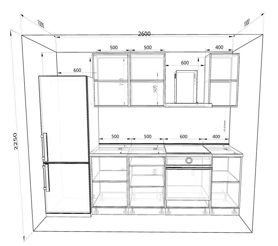 Товар Кухонный гарнитур Каприз GKK1003