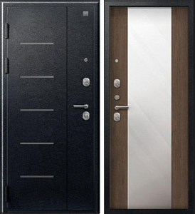 Товар Дверь V-04 Черный муар - Миндаль Зеркало DIS007343