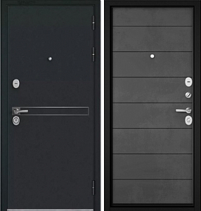 Товар Дверь Бульдорс TRUST - MASS -  Р/Р  Черный муар металик D-4 КАЛЕ DIS006943