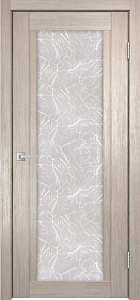 Товар Межкомнатная дверь Легенда К-11 тон Кремовая лиственница Остекление Гранит прозрачный