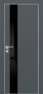 Товар Межкомнатная дверь PX-10  AL кромка с 4-х ст. Графит матовый