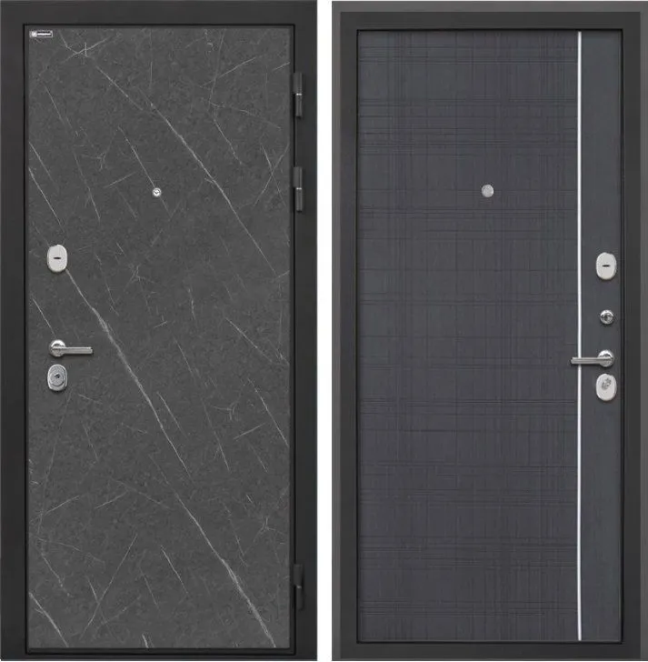 Дверь Интекрон Сицилия Remix (фурнитура хром) Гранит лава DIS007189