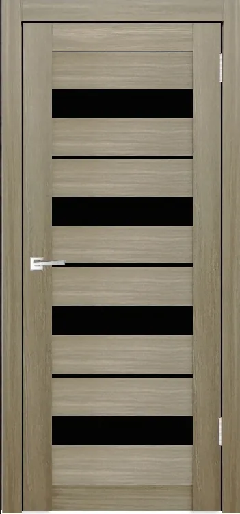 Фото Межкомнатная дверь Легенда X-5 Тон Неаполь Остекление Лакобель черное