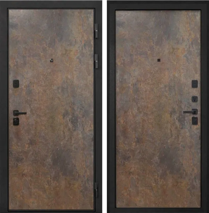 Фото Дверь Интекрон Профит Black (фурнитура черная)Гранж DIS007182