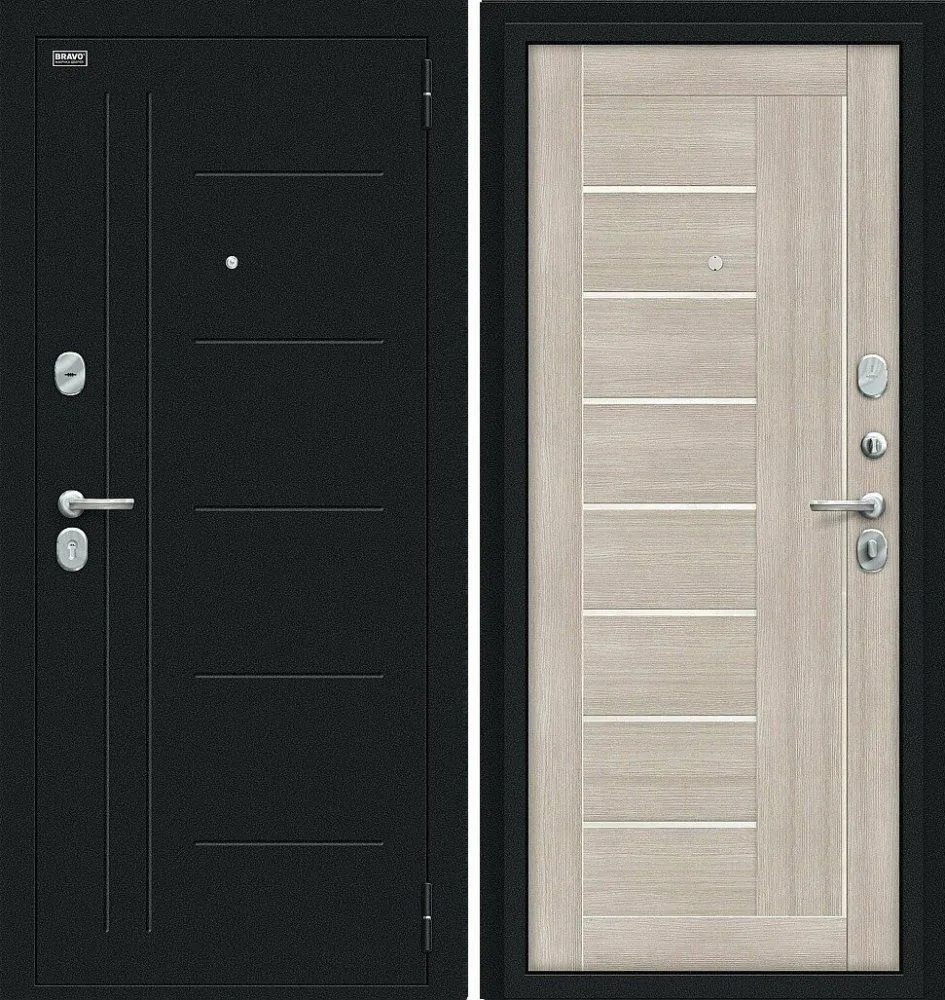 Фото Дверь Браво Проф Букле черное/Cappuccino Veralinga DIS006728